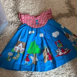 Eleanor rose little red riding hood dress with bow